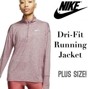 Nike Pink Mauve Dri-Fit Half ZIP Running Jacket 1X